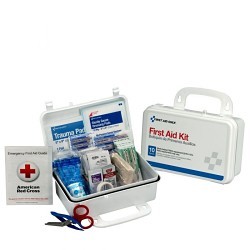 Acme United First Aid Only® 579-6060 First Aid Kit, Wall Mount, 57 Components, Weatherproof Plastic Case, 8 in Height, 3 in Width, 5 in Depth, People Served: 10