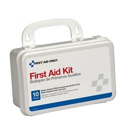 Acme United First Aid Only® 579-6060 First Aid Kit, Wall Mount, 57 Components, Weatherproof Plastic Case, 8 in Height, 3 in Width, 5 in Depth, People Served: 10