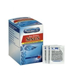 Acme United First Aid Only® PhysiciansCare® 579-90087 Decongestant Medication Tablet, Sinus and Nasal, 50 Count, Packet, Formula: Phenylephrine HCl