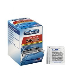 Acme United First Aid Only® PhysiciansCare® 579-90087 Decongestant Medication Tablet, Sinus and Nasal, 50 Count, Packet, Formula: Phenylephrine HCl