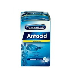 Acme United First Aid Only® PhysiciansCare® 579-90089 Antacid Tablet, 100 Count, Packet, Formula: Calcium Carbonate