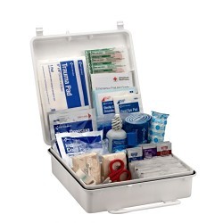 Acme United First Aid Only® 579-90566 First Aid Kit, Wall Mount, 199 Components, Plastic Case, 6-1/2 in Height, 3 in Width, 9-1/2 in Depth, People Served: 50