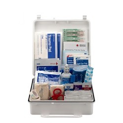 Acme United First Aid Only® 579-90566 First Aid Kit, Wall Mount, 199 Components, Plastic Case, 6-1/2 in Height, 3 in Width, 9-1/2 in Depth, People Served: 50