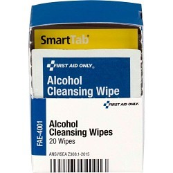 Acme United First Aid Only® FAE-4001 Refill Alcohol Wipes, 1-1/4 x 2-5/8 in