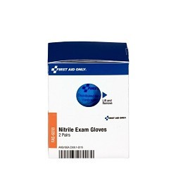 Acme United First Aid Only® FAE-6018 Nitrile Gloves, Large, #9, Nitrile, Blue, Nitrile Palm