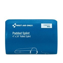 Acme United First Aid Only® FAO 336007 Padded Splint, 24 in Length, 4 in Width, Aluminum, Blue/White