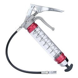 Alemite® 555CLR=E Pistol Grip Grease Gun, 16 oz Cartridge, 7500 psi Operating, 1 oz/30 Strokes Output