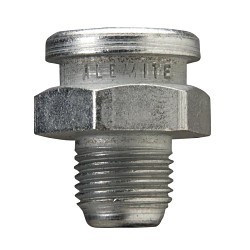 Alemite® A1184 Button Head Fitting, 1/8 in PTF Thread, 3/4 in OAL, 11/32 in L Shank, Trivalent Zinc Plated