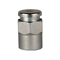 Alemite® A1184 Button Head Fitting, 1/8 in PTF Thread, 3/4 in OAL, 11/32 in L Shank, Trivalent Zinc Plated