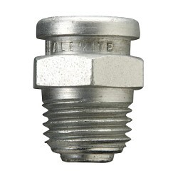 Alemite® A1184 Button Head Fitting, 1/8 in PTF Thread, 3/4 in OAL, 11/32 in L Shank, Trivalent Zinc Plated