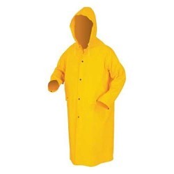 Anchor® 101-9010-2XL Raincoat, 2X-Large, Yellow, PVC Over Polyester, Detachable Hood Style