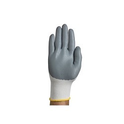 Ansell HyFlex® 11-800 Industrial Gloves, Knitted, X-Large, #10, Foam Nitrile, Gray, Knit Wrist Cuff, Palm Coated, Nylon