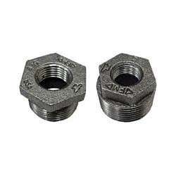 Anvil® 0318905841 FIG 383 Hex Head Pipe Bushing, 1 x 3/8 in Nominal, MNPT x FNPT End Style, 150/300 lb, Cast Iron, Black Oxide, Domestic