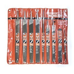 Apex® 183-22030NN Maintenance File Set, 9 Piece, Bastard Smooth Rasp Single Double Cut Type