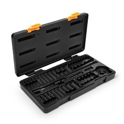 Apex® 329-80300P Socket Set, Imperial/Metric/SAE, 6 Points, 1/4 in Drive, 51 Piece