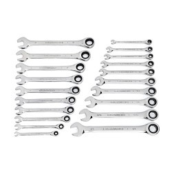 Apex® GEARWRENCH® 35720-06 Combination Wrench Set, Imperial/Metric, 20 Piece, Silver