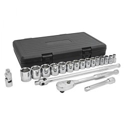 Apex® GEARWRENCH® 80791 Socket Set, SAE, 6 Points, 1/2 in Drive, 19 Piece