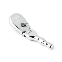 Apex® GEARWRENCH® 81212P Flex Head Teardrop Ratchet, Imperial, Teardrop Head Shape, 5 in Overall Length, Alloy Steel, Polished Chrome, ASME B107.10 Specifications Met, No Quick Release Head, Yes Reversible