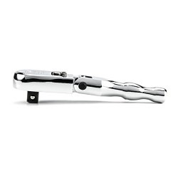 Apex® GEARWRENCH® 81212P Flex Head Teardrop Ratchet, Imperial, Teardrop Head Shape, 5 in Overall Length, Alloy Steel, Polished Chrome, ASME B107.10 Specifications Met, No Quick Release Head, Yes Reversible