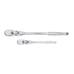 Apex® GEARWRENCH® 81216T Ratchet Set, Imperial, 1/4 in, 3/8 in Drive, Teardrop Head Shape, 2 Piece, Alloy Steel, Full Polish Chrome