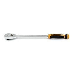 Apex® GEARWRENCH® 81361 Long Handle Ratchet, Imperial, 1/2 in Drive, Teardrop Head Shape, 16-1/2 in Overall Length, Alloy Steel, Full Polish Chrome, Square Drive Specifications Met, No Quick Release Head, Yes Reversible, No Tether Ready