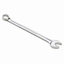 Apex® 81673 Combination Wrench, Imperial, M16 Wrench Opening, 12 Points, 15 deg Offset, 9.52 in Overall Length, Premium Alloy Steel, Bright/Full Polished Chrome