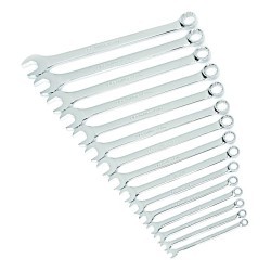 Apex® GEARWRENCH® 81901 Combination Wrench Set, Imperial, 15 Piece, 5/16-1 in, Polished Chrome