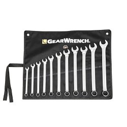 Apex® GEARWRENCH® 81934 Combination Wrench Set, Imperial, 11 Piece, 3/8 to 1 in, Polished Chrome