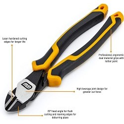 Apex® GEARWRENCH® 82178C Diagonal Cutting Plier, 0.75 in Nominal Capacity, 8 AWG For Maximum Wire Thickness, Diagonal Jaw, 0.75 in Jaw, 6-1/2 in Overall Length, Knife Cut Type, Alloy Steel Jaw, No Insulated, ASME Specifications Met