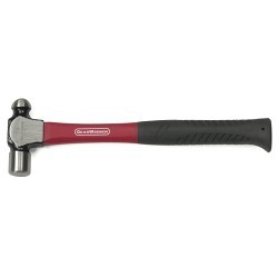 Apex® GEARWRENCH® 82250 Hammer, Ball Peen Hammer Type, 12 in Overall Length, 8 oz Head, Forged Alloy Steel Head, Fiberglass Handle