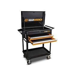 Apex® GEARWRENCH® 83167 Utility Cart, 42 in Height, 32-1/2 in Width, 20.4 in Depth, Black/Molten Orange