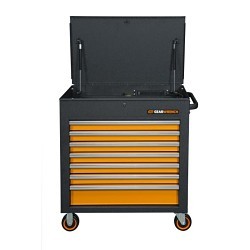 Apex® GEARWRENCH® 83246 Rolling Tool Cart, 39 in Height, 35 in Width, 20 in Depth, Black and Molten Orange