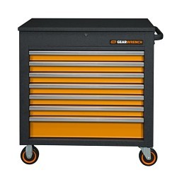 Apex® GEARWRENCH® 83246 Rolling Tool Cart, 39 in Height, 35 in Width, 20 in Depth, Black and Molten Orange