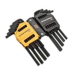 Apex® GEARWRENCH® 83504 Hex Key Set, Metric/SAE, 26 Piece, 0‎.050 to 3/8 in Hex, 1.5 to 10 mm Torx Size Range, Hex/Torx® Drive, L-Handle Handle, ASME Specifications Met, Alloy Steel