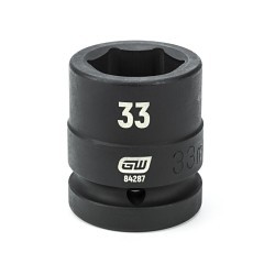 Apex® GEARWRENCH® 84222 Standard Length Socket, Impact, SAE, 1 in Drive, Impact Socket, 2-1/8 in Socket, 6 Points