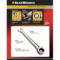 Apex® 9016 Combination Wrench, SAE, 1/2 in Wrench Opening, 7.008 in Overall Length, High Alloy Steel, Bright, Full Polish Chrome, ASME, ANSI