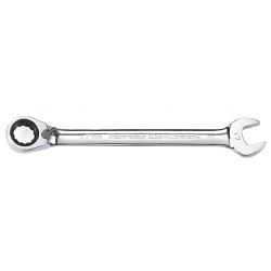 Apex® 9532N Combination Wrench, SAE, 3/4 in Wrench Opening, 12 Points, 15 deg Offset, 9.594 in Overall Length, Alloy Steel, Polished Chrome, ASME, ANSI