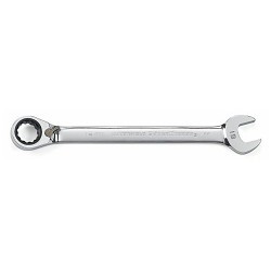 Apex® 9609N Combination Wrench, Metric, 9 mm Wrench Opening, 12 Points, 15 deg Offset, 5.795 in Overall Length, Alloy Steel, Polished Chrome