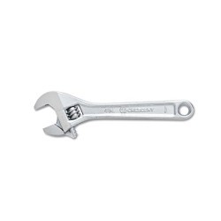 Apex® Crescent® AC24VS Adjustable Wrench, 0 to 0.5 in Wrench Opening, 4 in Overall Length, Alloy Steel Jaw, Meets or Exceeds ANSI Specifications Met, Yes Measurement Scale Included, Alloy Steel, Satin Chrome with Polished Face