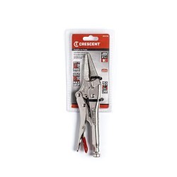 Apex® Crescent® C9NVN-08 Locking Plier, 2-7/8 in Nominal Capacity, Long Nose Jaw, 2.65 in L x 1.6 in W x 0.4 in THK Jaw, Alloy Steel Jaw, 9 in Overall Length, Yes Cutter Included