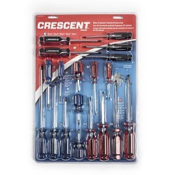 Apex® CPS20PCSET Screwdriver Set, Acetate, 20 Piece, Phillips®/Slotted/Torx® Screwdriver Types Included, Chrome Plated