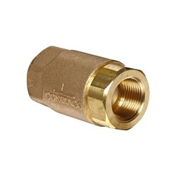 Apollo® CVB Ball Cone® 61-102-01 In-Line Check Valve, 3/8 in Nominal, FNPT x FNPT, 1.21 gpm, Cast Bronze C84400 Body