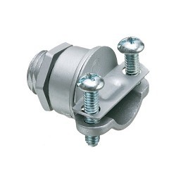 Arlington 4200 Conduit Connector, 3/8 in Trade, Cable Openings: Duplex, Zinc