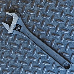 Adjustable Wrench, Standard, Heavy Duty, 10 in Overall Length, Alloy Steel Body, ANSI, Phosphate