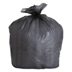 Boardwalk® BWK526 Trash Can Liner, 56 gal, 47 in Length, 43 in Width, High Density Polyethylene, Black