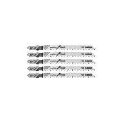 Robert Bosch T101DP Jig Saw Blade, 4 in Length, 0.28 in Width, 6, High Carbon Steel Body, Applicable Materials: Hard/Soft Woods, Plywood, Particle Board and 1/4 to 2-3/8 in Plastics
