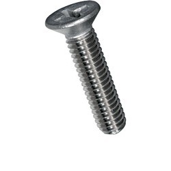 Machine Screw, Metric, M4-0.7 Diameter - Thread Size, 12 mm Overall Length, Stainless Steel Gr A2, Countersunk Flat Head, Phillips Drive