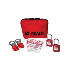 Brady® 105969 Personal Padlock Pouch Kit, Filled, 7 Piece, 2 Padlocks Maximum, Language: English