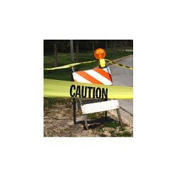 C.H.Hanson® 16100(UT600CC) Barricade Tape, Yellow/Black Legend, CAUTION Legend, Plastic