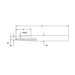 COMMAND SSL4-1002 Drill Extension, 0.125 in Drill, 0.625 in Dia Shank, 6.30 in Length